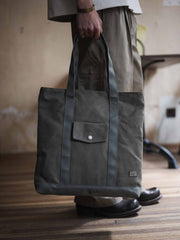 ヴィンテージキャンバスジップトートバッグ