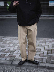 フレンチヴィンテージルーズワイドプリーツテーパードパンツ