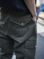 スウェーデン風ヴィンテージ マルチポケット ワイドパンツ