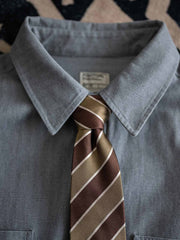 1950年代 アメリカンレトロ ストライプ シルク ハンドメイドネクタイ