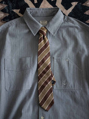 1950年代 アメリカンレトロ ストライプ シルク ハンドメイドネクタイ