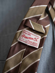 1950年代 アメリカンレトロ ストライプ シルク ハンドメイドネクタイ