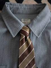 1950年代 アメリカンレトロ ストライプ シルク ハンドメイドネクタイ