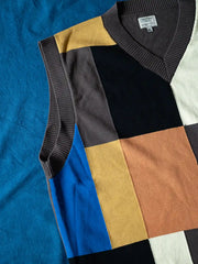 カラーブロックチェッカーボードベスト