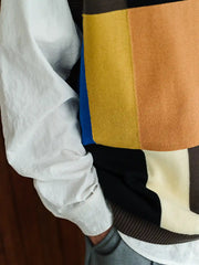 カラーブロックチェッカーボードベスト