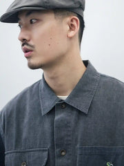 ビッグサイズヘリンボーンニュースボーイキャップ