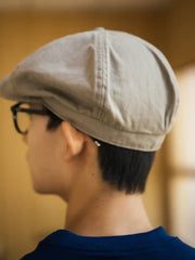 ビッグサイズヘリンボーンニュースボーイキャップ