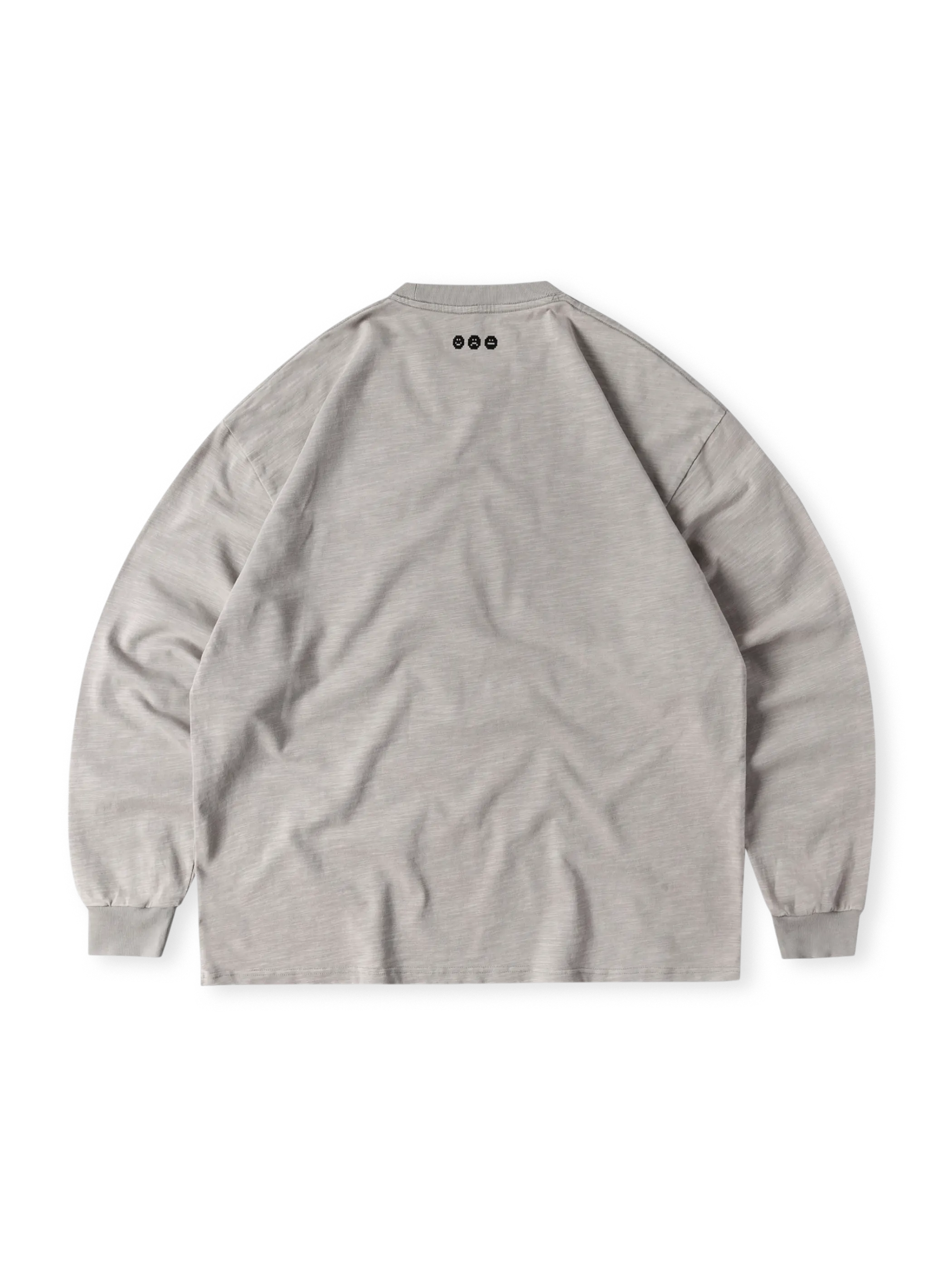 古布機織プリント長袖Tシャツ