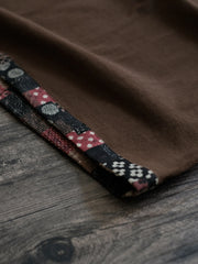 ブラウンヘムパッチTシャツ