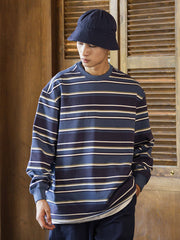440g 重厚ヴィンテージストライプスウェット