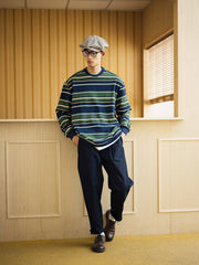 440g 重厚ヴィンテージストライプスウェット