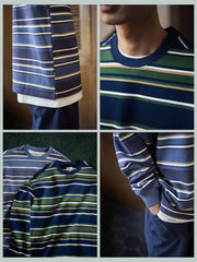 440g 重厚ヴィンテージストライプスウェット