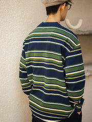 440g 重厚ヴィンテージストライプスウェット