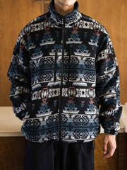 ナバホ柄 厚手フリースジャケット