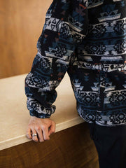 ナバホ柄 厚手フリースジャケット