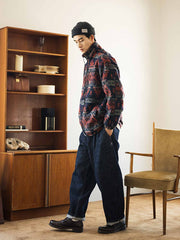 ナバホ柄 厚手フリースジャケット