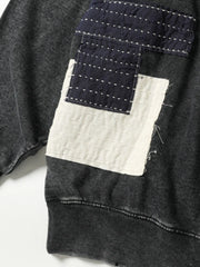 刺し子パッチ ウォッシュヴィンテージ スウェット