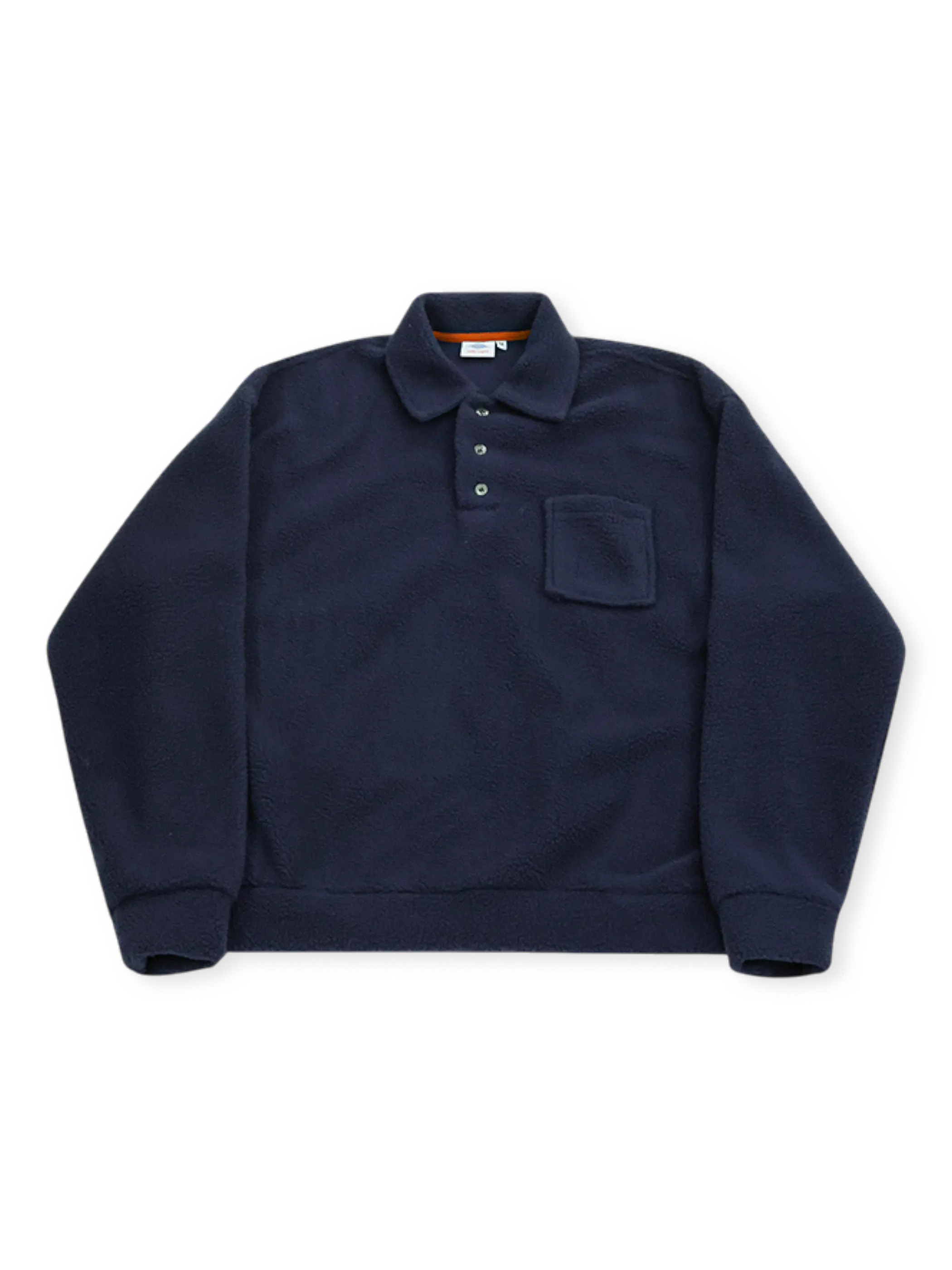 ヴィンテージ襟付きフリースポロスウェット