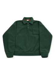 ヴィンテージ襟付きフリースポロスウェット