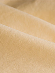 アイビー調 コットンリネン混紡 オープンカラー長袖シャツ