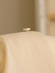 アイビー調 コットンリネン混紡 オープンカラー長袖シャツ