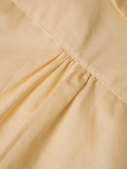 アイビー調 コットンリネン混紡 オープンカラー長袖シャツ