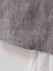 フレンチリネン一片襟スキッパーシャツ