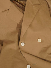 アフリカンインスパイア コットンリネンWブレスト半袖シャツ