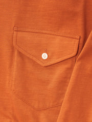 エアコットン・レトロ・キューバンカラー長袖シャツ