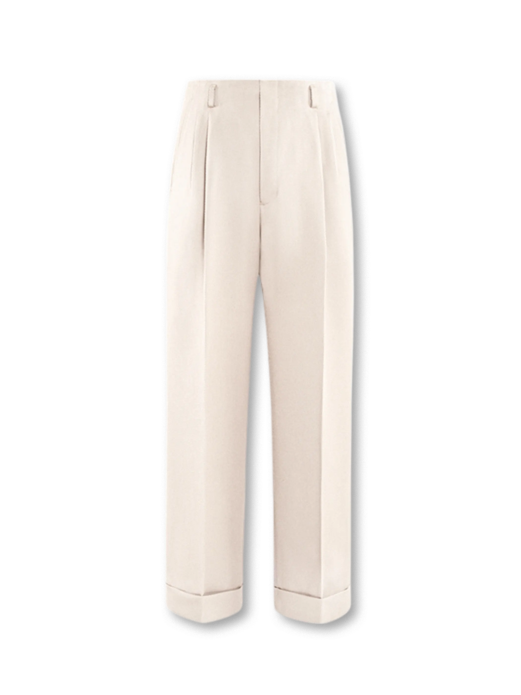 グレージュの高腰ワイドストレートヘビーウェイトパンツ