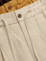 ノルマンディーリネン単プリーツショーツ