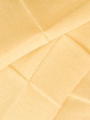 ロングステープルコットン 格子編みクルーネック半袖ニット