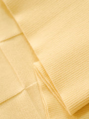 ロングステープルコットン 格子編みクルーネック半袖ニット