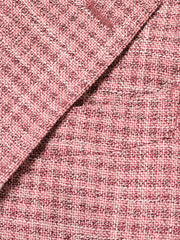 霞みピンク千鳥格子 イタリアンジャケット