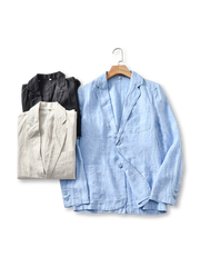天然リネン夏用カジュアルジャケット