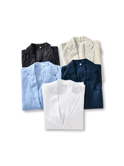 天然リネン夏用カジュアルジャケット