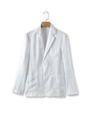 天然リネン夏用カジュアルジャケット