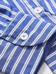 カラーブロックストライプシャツ