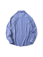 カラーブロックストライプシャツ