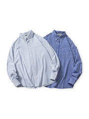 カラーブロックストライプシャツ