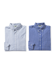 カラーブロックストライプシャツ