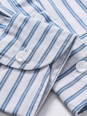 カラーブロックストライプシャツ