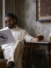 イタリアンスタイル ジャカードレース ポロシャツ