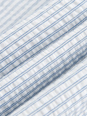 西海岸風ストライプVネックベースボールシャツ