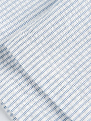 西海岸風ストライプVネックベースボールシャツ