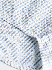 西海岸風ストライプVネックベースボールシャツ