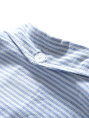 ミニ刺繍入り ストライプオックスフォードシャツ