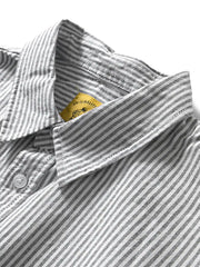 ミニ刺繍入り ストライプオックスフォードシャツ