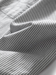 ミニ刺繍入り ストライプオックスフォードシャツ