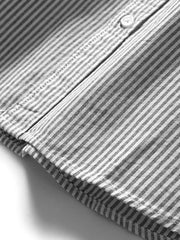 ミニ刺繍入り ストライプオックスフォードシャツ